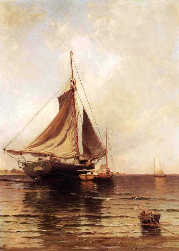 Alfred Thompson Bricher Oyster Boats